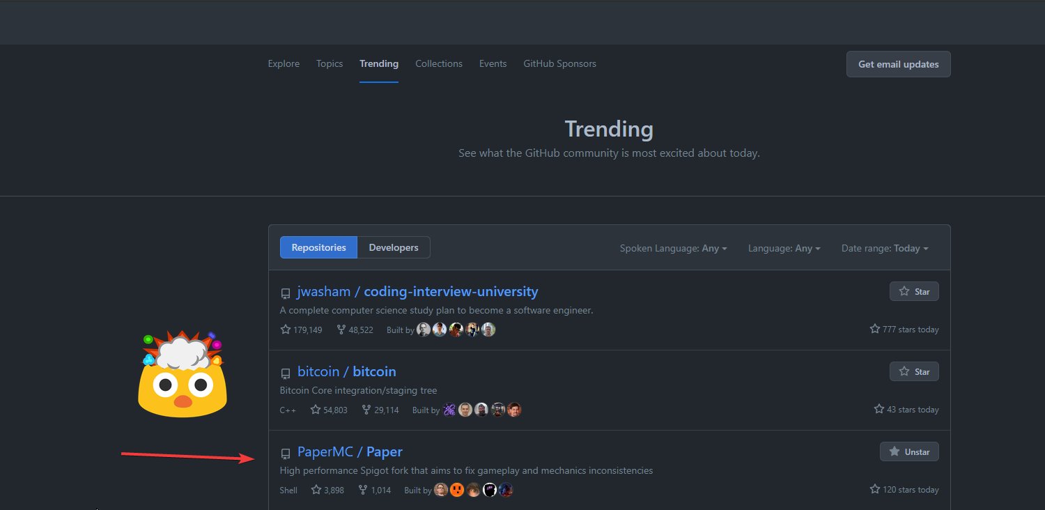PaperMC on GitHub Trending!